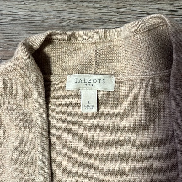 Talbots Open Tan Cardigan - Picture 3 of 6